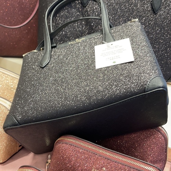 Kate Spade K4625 Shimmy Glitter Satchel Crossbody - Picture 8 of 10